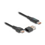 DeLOCK Cable USB 2.0 de carga rápida PD 3.1 140 W con indicador de potencia, 1,2 m