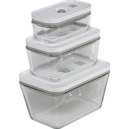 Zwilling Fresh & Save Vacuum Box Set 3 piezas, vidrio, gris
