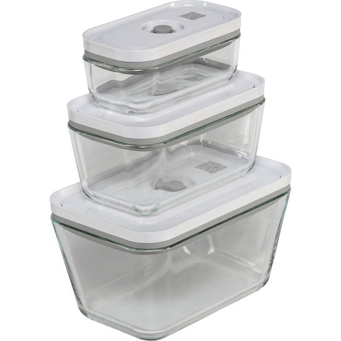 Zwilling Fresh & Save Vacuum Box Set 3 piezas, vidrio, gris Zwilling Fresh & Save Vacuum Box Set 3 piezas, vidrio, gris