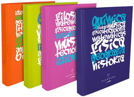 Carpeta De Anillas Grafoplas Carton Forrado Uniclase A4 4 An.Mixtas 25Mm Surtidas (Set de 8)