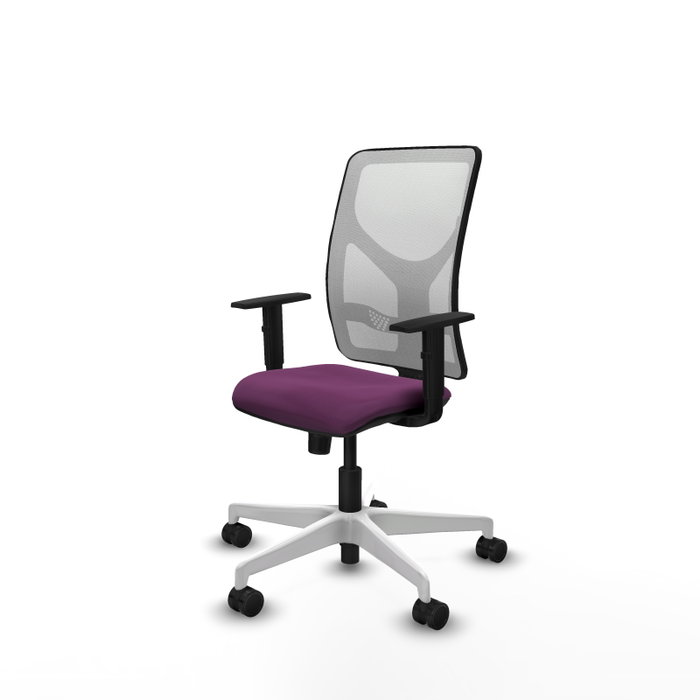 PIQUERAS Y CRESPO Silla de oficina Motilla con mecanismo Sincro, Morado y Blanco