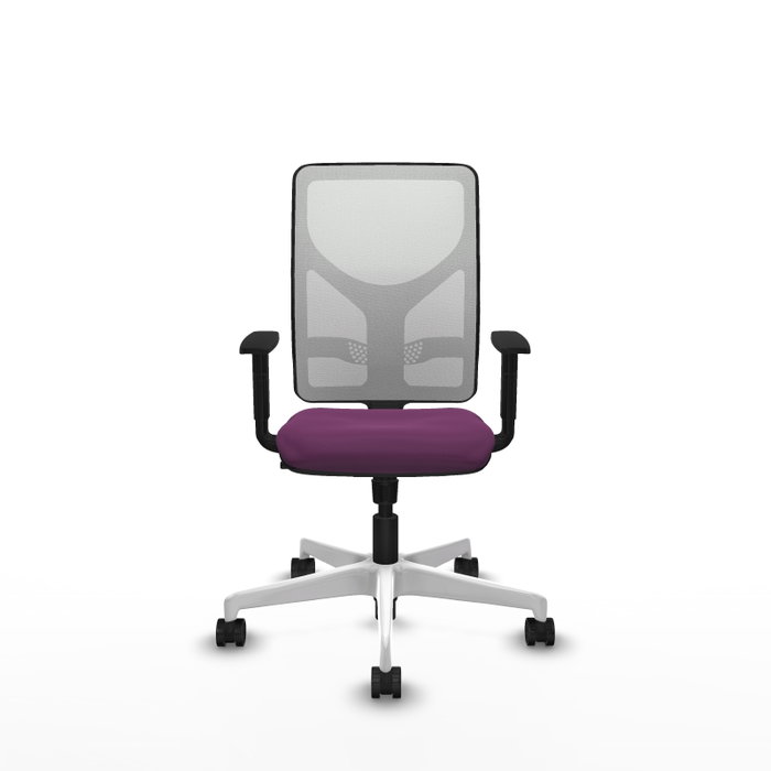 PIQUERAS Y CRESPO Silla de oficina Motilla con mecanismo Sincro, Morado y Blanco