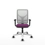 PIQUERAS Y CRESPO Silla de oficina Motilla con mecanismo Sincro, Morado y Blanco