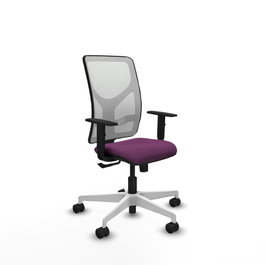 PIQUERAS Y CRESPO Silla de oficina Motilla con mecanismo Sincro, Morado y Blanco