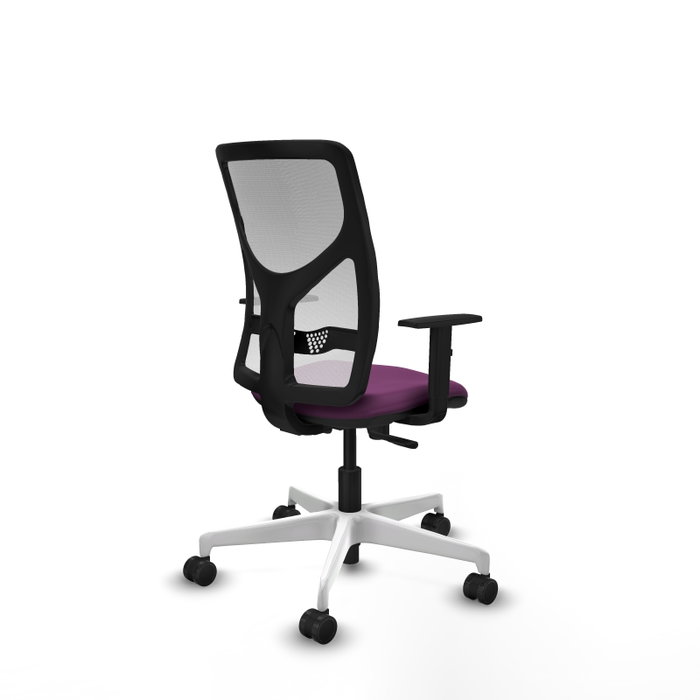PIQUERAS Y CRESPO Silla de oficina Motilla con mecanismo Sincro, Morado y Blanco