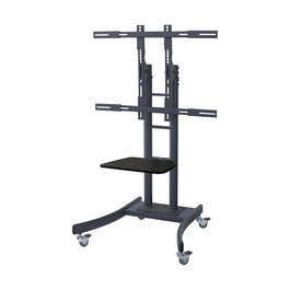 VALUE Soporte de TV/Rollständer Portátil Negro para Pantallas de 32" (81.28 cm) a 100" (254 cm) con Capacidad de 125 kg y Ajuste de Altura