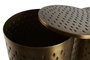 DKD Home Decor Set de 2 Mesitas Auxiliares de Metal con Tapa Dorado