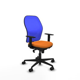 PIQUERAS Y CRESPO Silla de oficina Jorquera Sincro Naranja y Azul