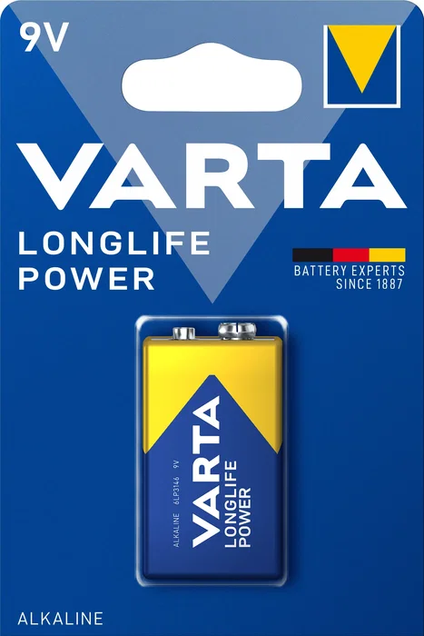 Varta Batería Alcalina 9V Petaca 4922 - Pila de Un Solo Uso, Blister de 1 Unidad, Ideal para Mandos y Dispositivos Electrónicos