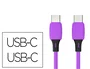 Q-connect Cable USB-C a USB-C PVC 1m Morado