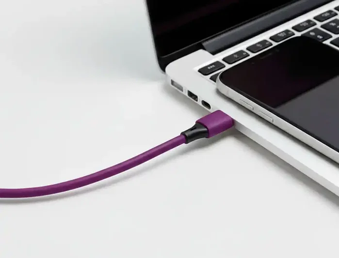 Q-connect Cable USB-C a USB-C PVC 1m Morado
