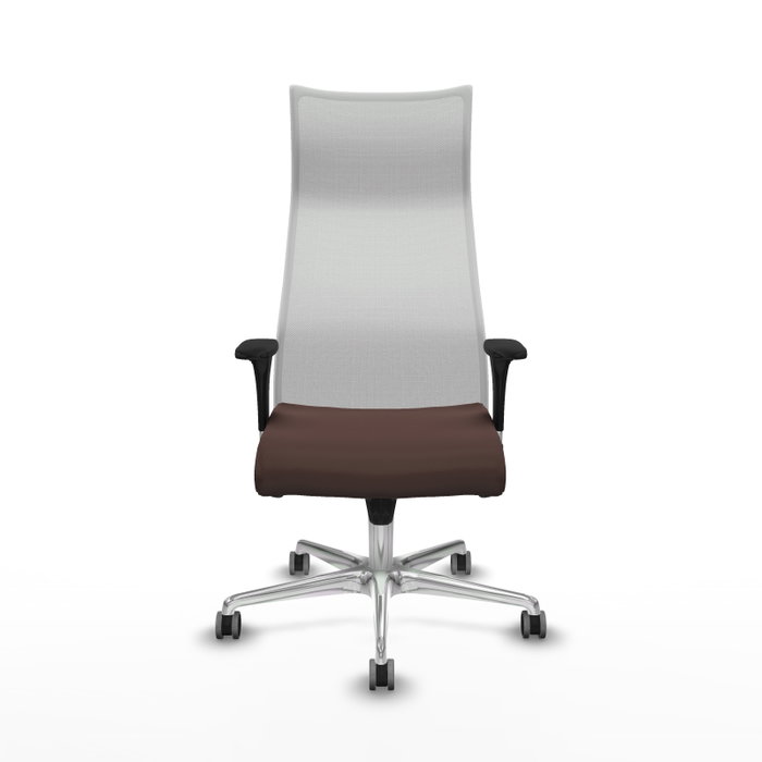 PIQUERAS Y CRESPO Sillón Albacete con Mecanismo Sincro, Similpiel Marrón y Malla Blanco PIQUERAS Y CRESPO Sillón Albacete con Mecanismo Sincro, Similpiel Marrón y Malla Blanco
