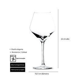 Summa Copa Borgoña Set de 6, 55 cl