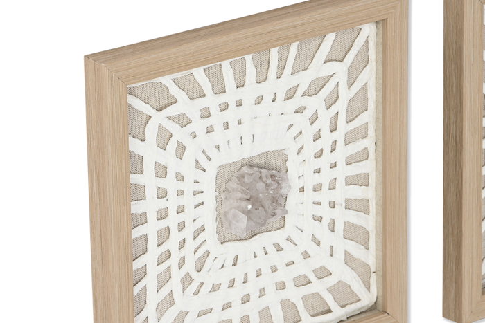 DKD Home Decor Set de 4 Cuadros Enmarcados de Cristal y Papel Maché 22x2x22 cm DKD Home Decor Set de 4 Cuadros Enmarcados de Cristal y Papel Maché 22x2x22 cm
