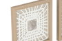 DKD Home Decor Set de 4 Cuadros Enmarcados de Cristal y Papel Maché 22x2x22 cm