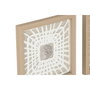 DKD Home Decor Set de 4 Cuadros Enmarcados de Cristal y Papel Maché 22x2x22 cm