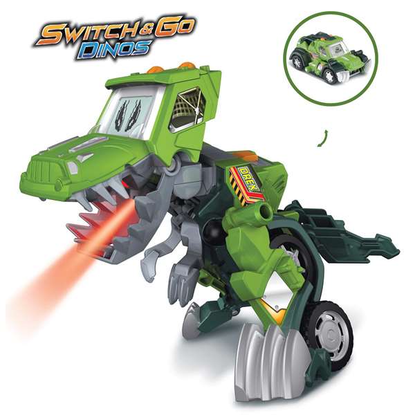 Vtech Switch Go Dino Barro, T-Rex 4X4 todoterreno transformable con luces y sonidos