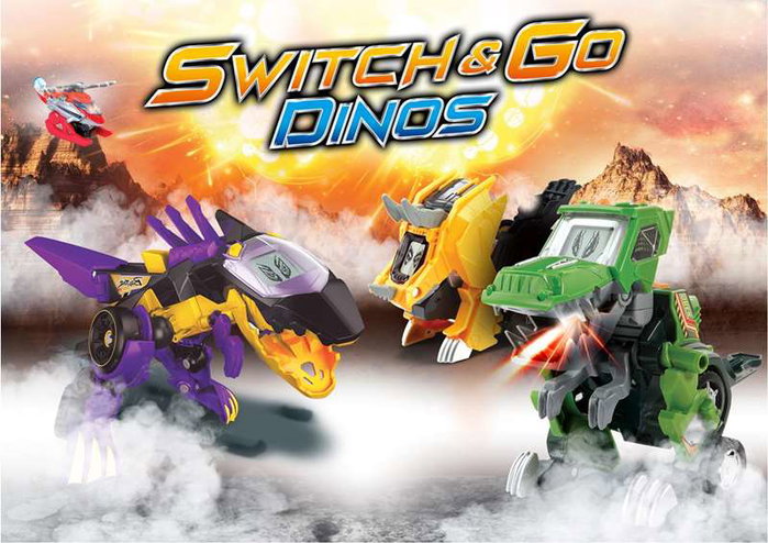 Vtech Switch Go Dino Barro, T-Rex 4X4 todoterreno transformable con luces y sonidos