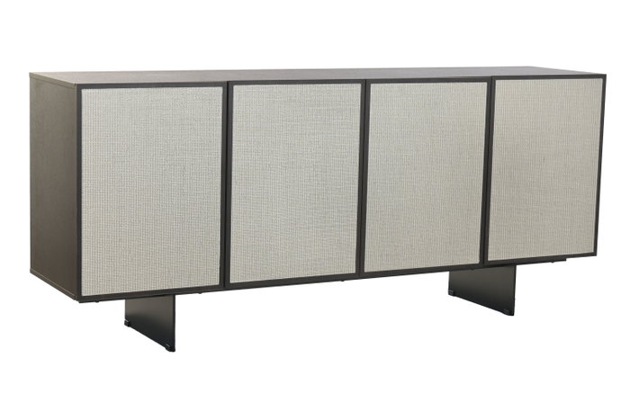 DKD Home Decor Buffet de Madera y MDF Marrón Oscuro y Beige