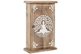 DKD Home Decor Guardallaves Oriental Blanco Natural 7.5 x 28 x 18 cm