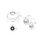 Verhal Kit Excéntricas y Florones Grandes, 2 Excéntricas 1/2-3/4 pulg x 50 mm + 2 Florones Ø65 x 20 mm + 2 Juntas con Filtro Ø13-Ø25 mm