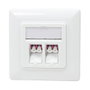 LogiLink Placa de pared para fibra con 2 adaptadores LC-Duplex, multimodo