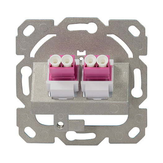 LogiLink Placa de pared para fibra con 2 adaptadores LC-Duplex, multimodo