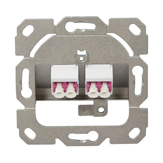 LogiLink Placa de pared para fibra con 2 adaptadores LC-Duplex, multimodo