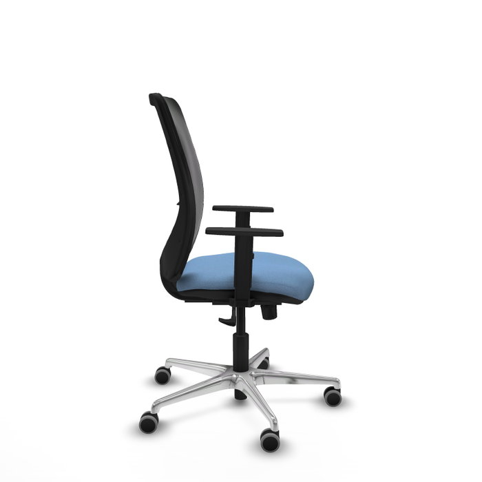 PIQUERAS Y CRESPO Silla de oficina Zulema con mecanismo Sincro, Azul cielo y Negro PIQUERAS Y CRESPO Silla de oficina Zulema con mecanismo Sincro, Azul cielo y Negro