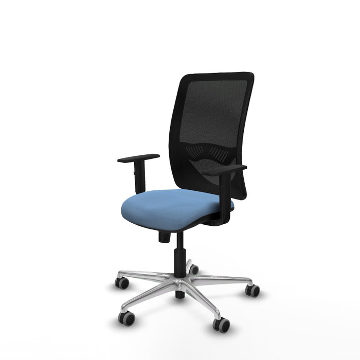 PIQUERAS Y CRESPO Silla de oficina Zulema con mecanismo Sincro, Azul cielo y Negro PIQUERAS Y CRESPO Silla de oficina Zulema con mecanismo Sincro, Azul cielo y Negro