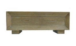DKD Home Decor Mesa de Centro Abeto y MDF Natural con 2 Cajones