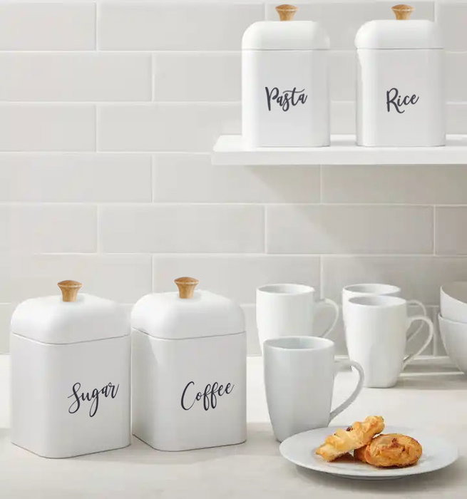 Quttin Bote Metal Cocina Rice Retro (12 Unidades)