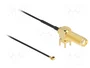 DeLOCK Cable de antena SMA 90° PCB jack bulkhead con I-PEX MHF1 de 15 cm