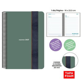 Senfort Agenda Anual 2027 Foam Seoul Espiral Verde