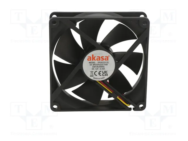 Akasa AK-9225LS-KT05 Ventilador Axial 92x92x25mm DC