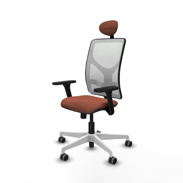 PIQUERAS Y CRESPO Silla de oficina Motilla con mecanismo Sincro, Marrón y Blanco PIQUERAS Y CRESPO Silla de oficina Motilla con mecanismo Sincro, Marrón y Blanco