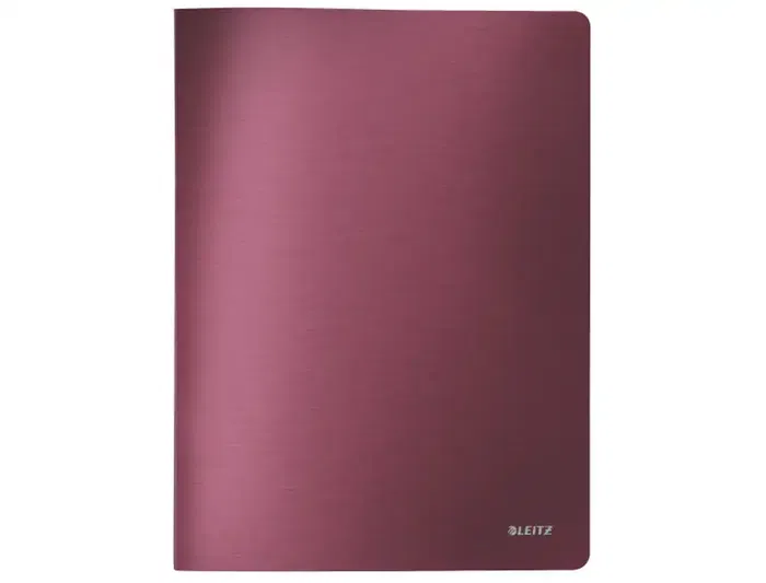 Leitz Carpeta Escaparate Style 40 Fundas Polipropileno Tapa Rígida DIN A4 Color Rojo Granate