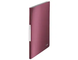 Leitz Carpeta Escaparate Style 40 Fundas Polipropileno Tapa Rígida DIN A4 Color Rojo Granate