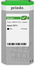 Prindo Green XL Cartucho de Tinta Negro para Epson 27