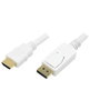 LogiLink Cable DisplayPort a HDMI, Blanco, 2 m
