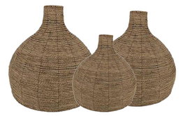 DKD Home Decor Pantalla Marron Set de 3 70 x 50 x 70 cm