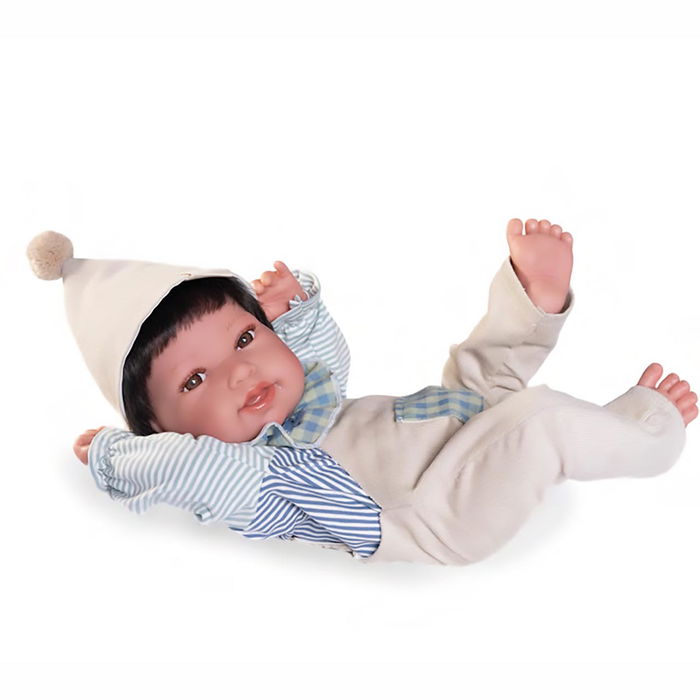 Muñecas Antonio Juan Muñeco Recién Nacido Pipo Circus 50427 Bebé de Vinilo de 42 cm con Traje de Diseño