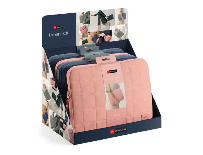 Miquelrius Urban Soft Funda para portátil 13/14 pulgadas, expositor de 6 unidades colores surtidos Miquelrius Urban Soft Funda para portátil 13/14 pulgadas, expositor de 6 unidades colores surtidos