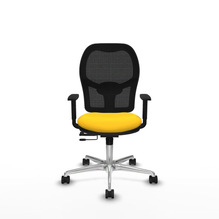 PIQUERAS Y CRESPO Silla de oficina Jorquera con mecanismo Sincro/Traslack Amarillo y Negro PIQUERAS Y CRESPO Silla de oficina Jorquera con mecanismo Sincro/Traslack Amarillo y Negro