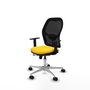 PIQUERAS Y CRESPO Silla de oficina Jorquera con mecanismo Sincro/Traslack Amarillo y Negro