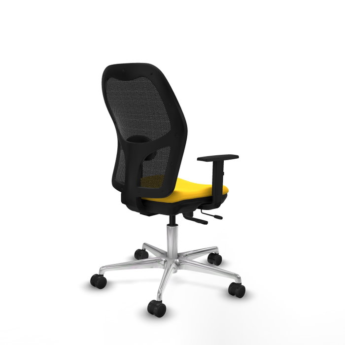 PIQUERAS Y CRESPO Silla de oficina Jorquera con mecanismo Sincro/Traslack Amarillo y Negro PIQUERAS Y CRESPO Silla de oficina Jorquera con mecanismo Sincro/Traslack Amarillo y Negro