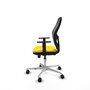 PIQUERAS Y CRESPO Silla de oficina Jorquera con mecanismo Sincro/Traslack Amarillo y Negro