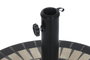 DKD Home Decor Base Parasol Terraza y Jardín Negro Blanco Gres Inox 50 x 50 x 32.5 cm