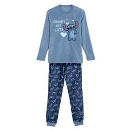 Cerdá Pijama Largo Coral Fleece Stitch Azul L