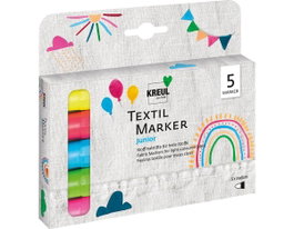 Kreul Set 5 rotuladores Textil Marker KREUL mediano JUNIOR